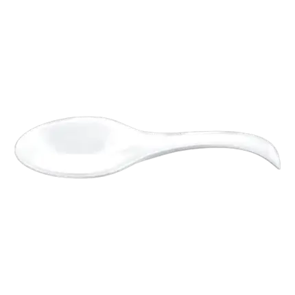 White plastic spoon glass - Set of 30