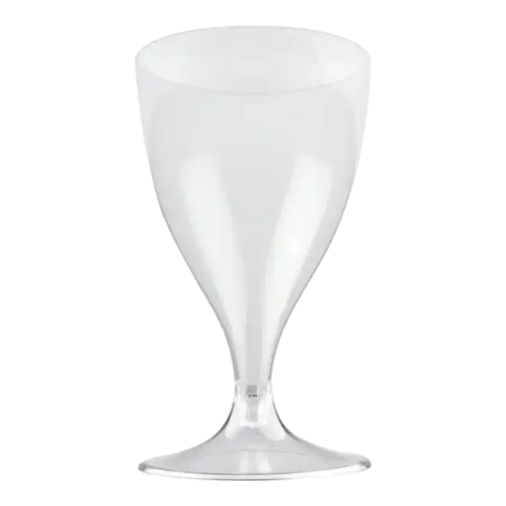 Clear plastic wine glass 20cl - Set of 20