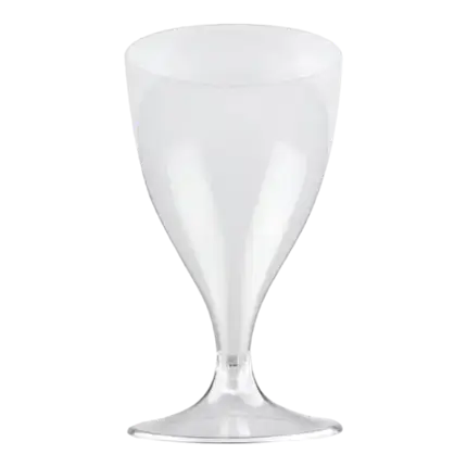 Clear plastic wine glass 20cl - Set of 20