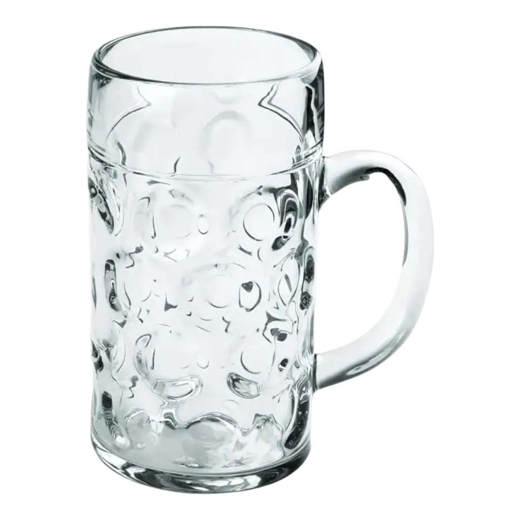 Giant Transparent Beer Mug Design 100cl