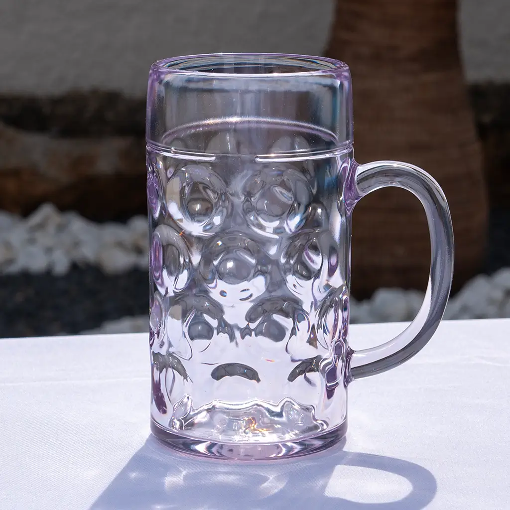 Giant Transparent Beer Mug Design 100cl