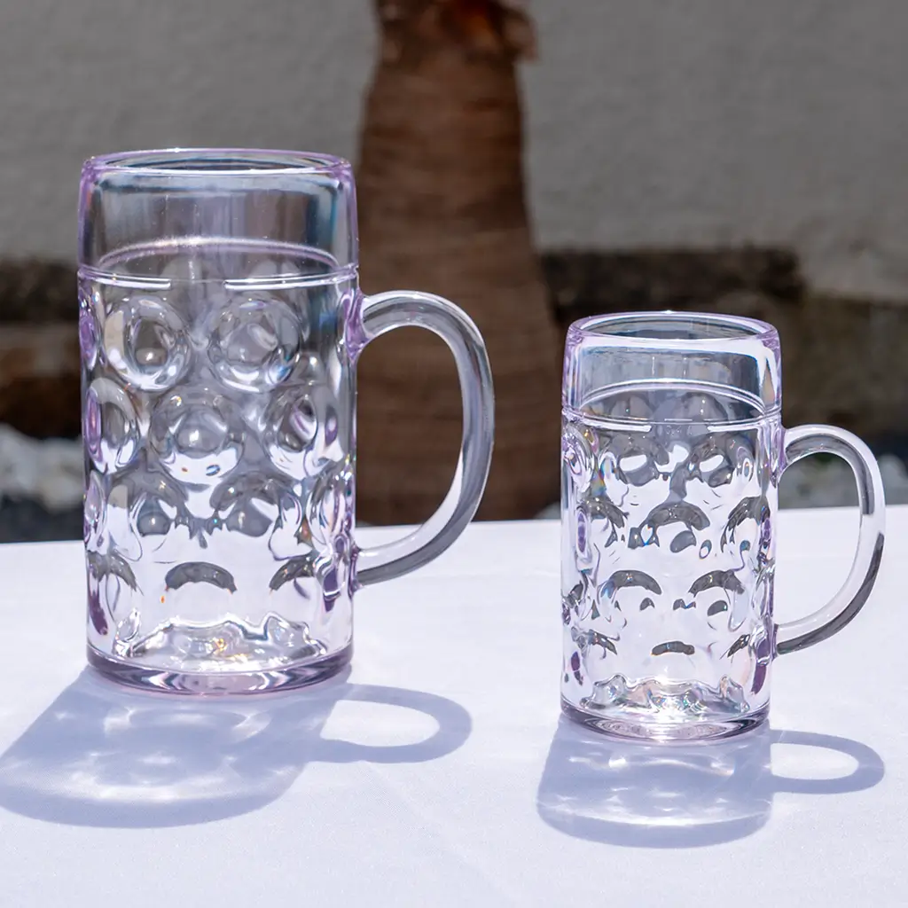 Giant Transparent Beer Mug Design 100cl