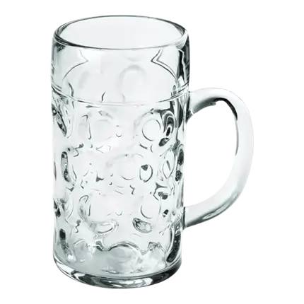 Giant Transparent Beer Mug Design 100cl