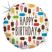 Happy Birthday Ice Cream Balloon 91cm