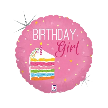 Birthday Girl balloon pink ø45cm