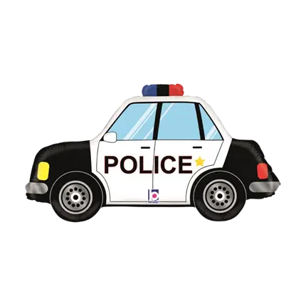 Helium Balloon Police Car 86cm
