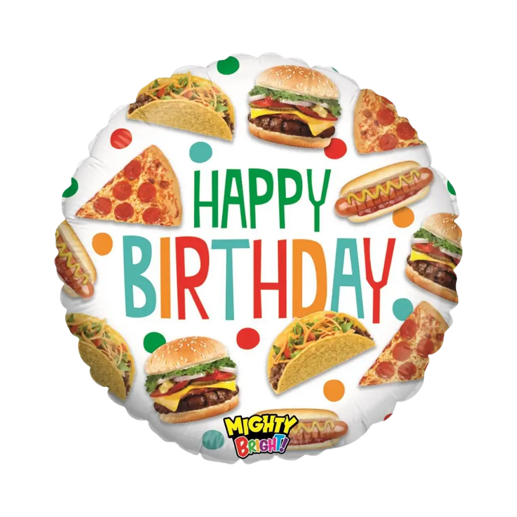 Food Happy Birthday balloon ø53cm