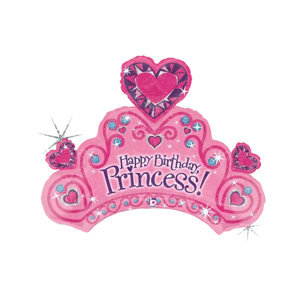 Happy Birthday Princess Balloon Wreath 86cm