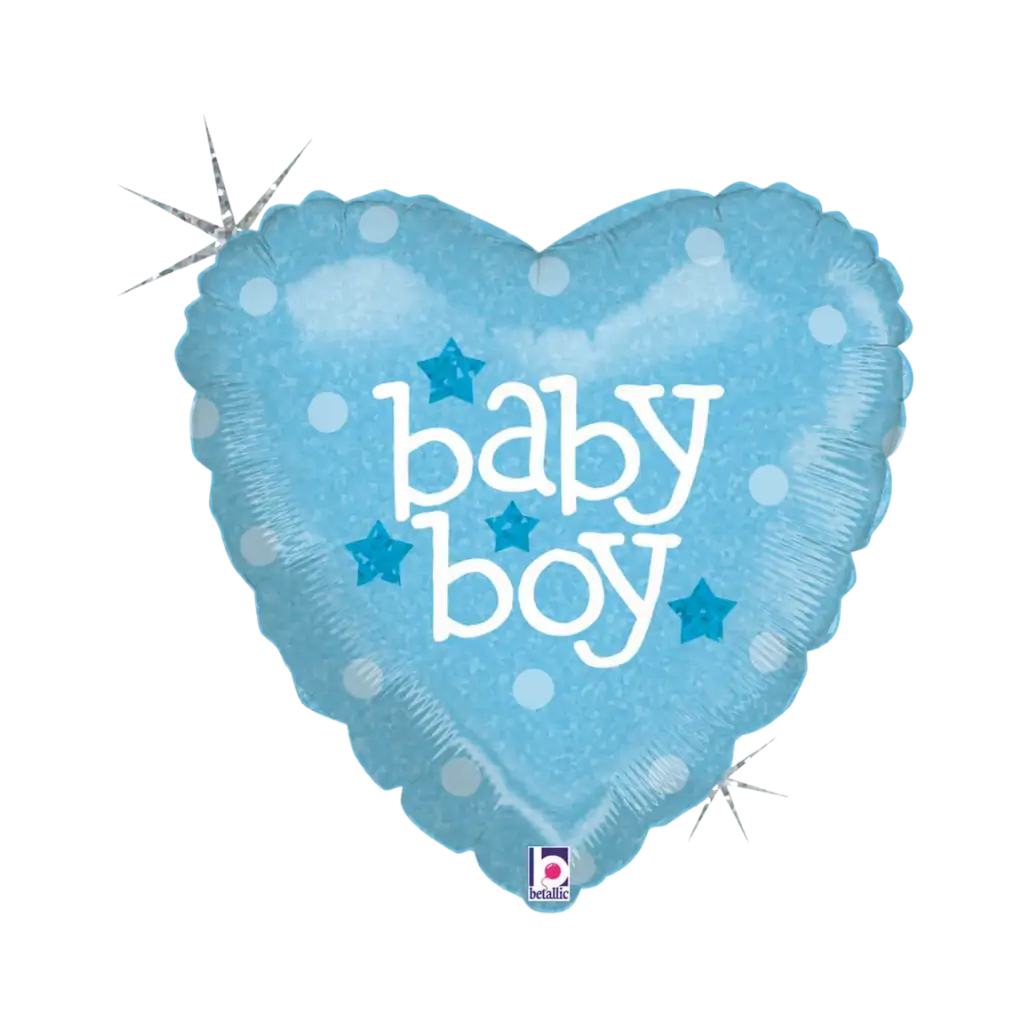 Baby Boy" blue heart balloon 45cm