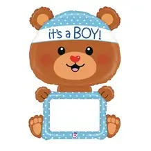 It's a Boy Giant Balloon + Message 122cm
