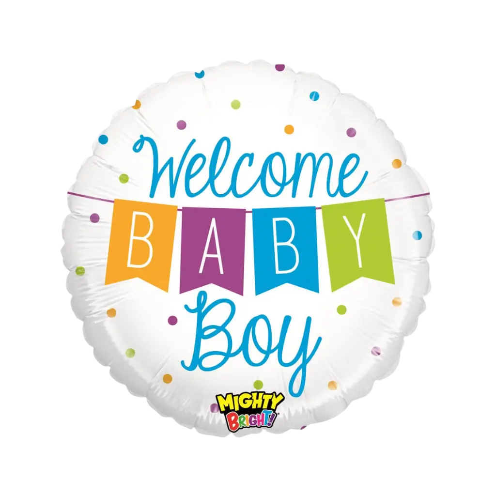 Welcome Baby Boy" balloon Round ø53cm