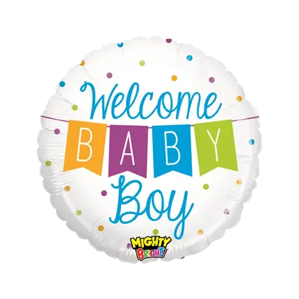 Welcome Baby Boy balloon Round ø53cm