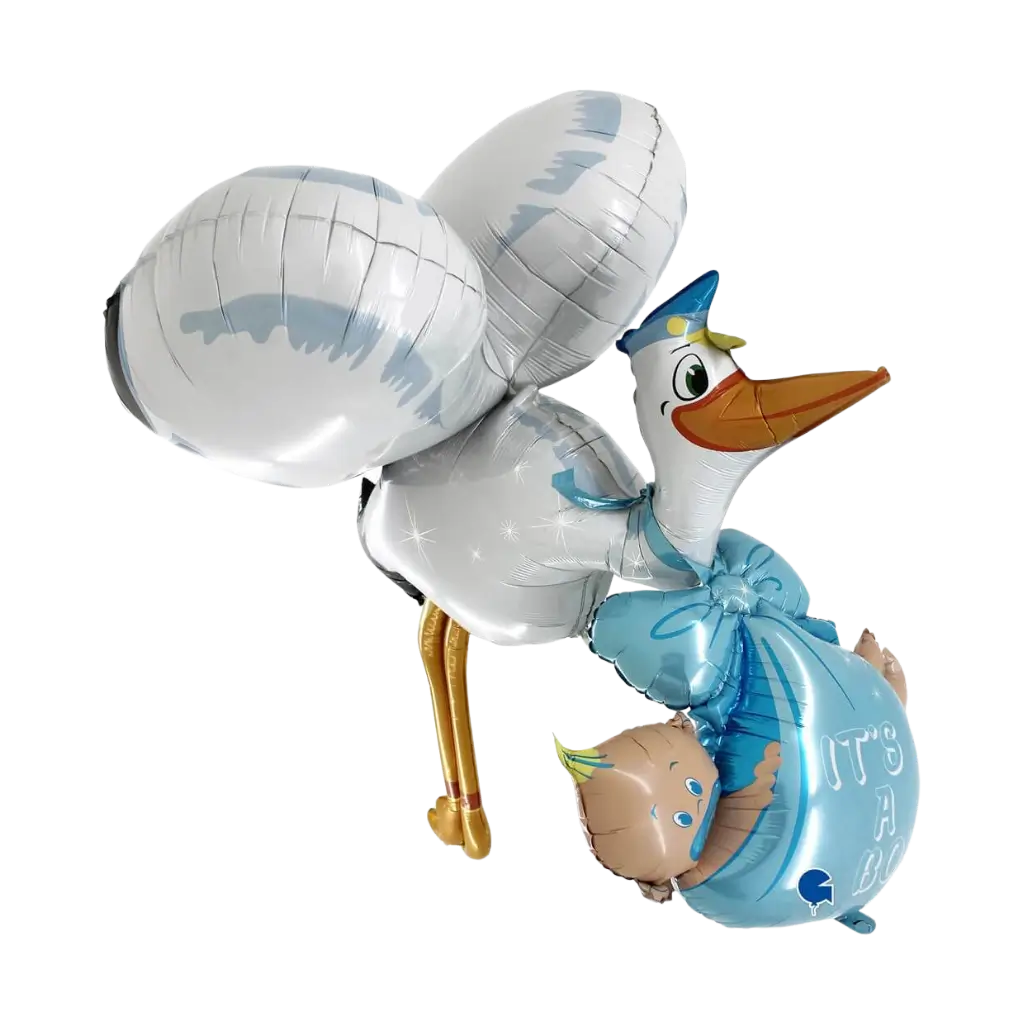 3D Stork Balloon "It's a Boy" 157cm