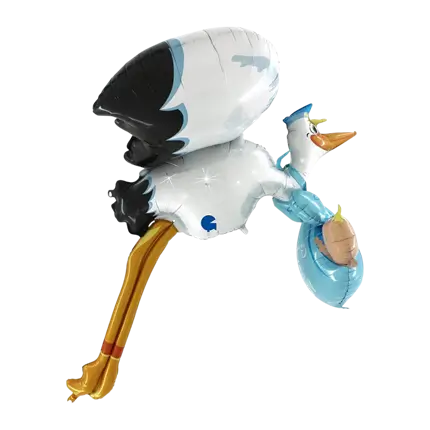 3D Stork Balloon It's a Boy 157cm