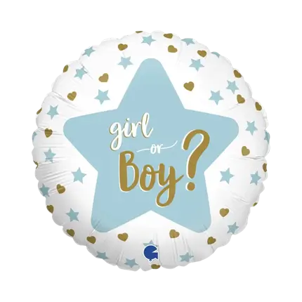 Boy or Girl Gender Reveal Balloon ø45cm