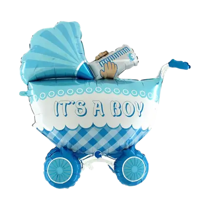 It's A Boy Giant 3D Stroller Balloon 107cm