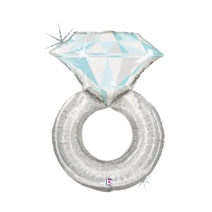 Alliance Platinum Silver Helium Balloon 94cm