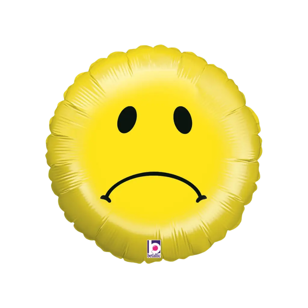 Emoji Balloon Yellow Smiley Sad ø45cm