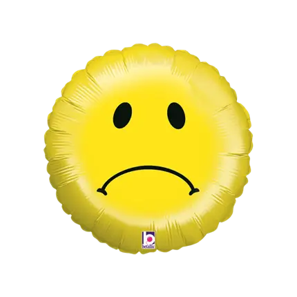 Emoji Balloon Yellow Smiley Sad ø45cm