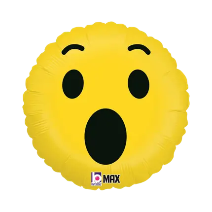 Yellow Wow Emoji Balloon ø45cm