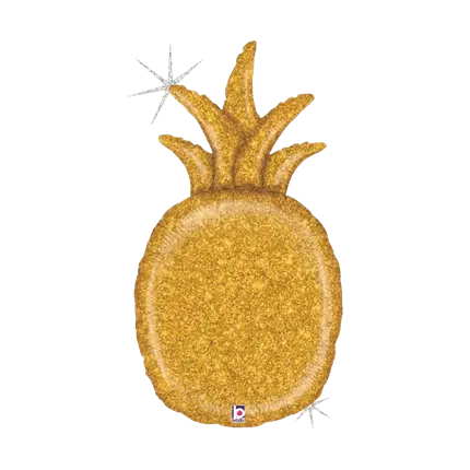 Holographic Gold Pineapple Balloon 89cm