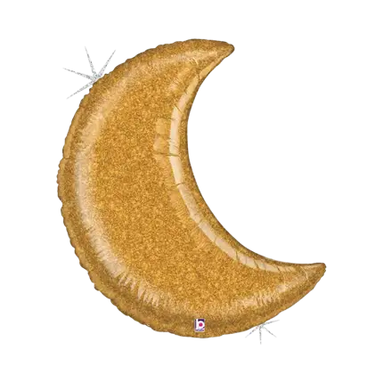 Giant Gold Holographic Moon Balloon 107cm