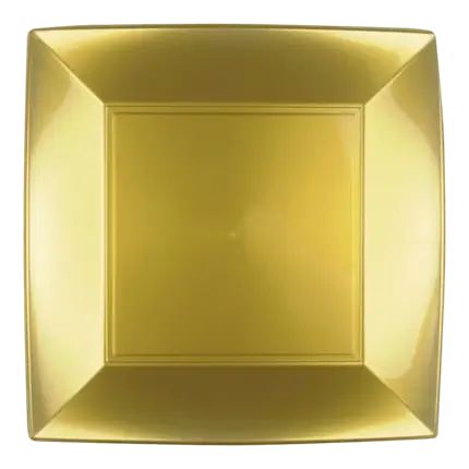 Square plate Gold 23x23cm - Set of 8