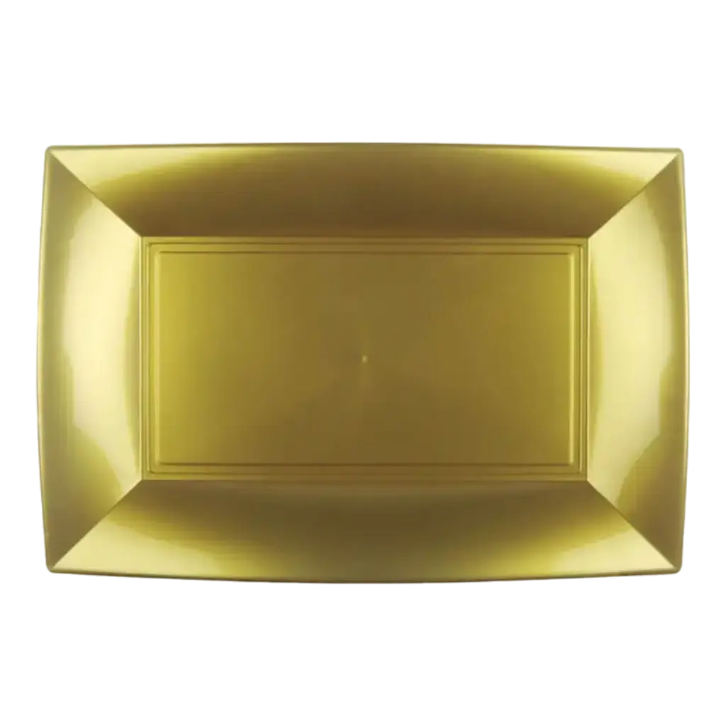 Rectangular plate Gold 29x18cm - Set of 12