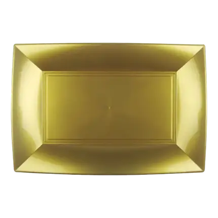 Rectangular plate Gold 29x18cm - Set of 12