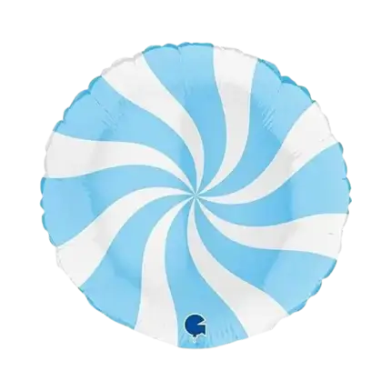 Aluminium Pacifier Ball White and Light Blue 46cm