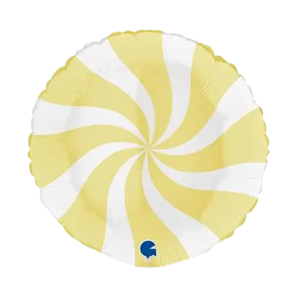Aluminium Pacifier Ball White and Yellow Mat 46cm