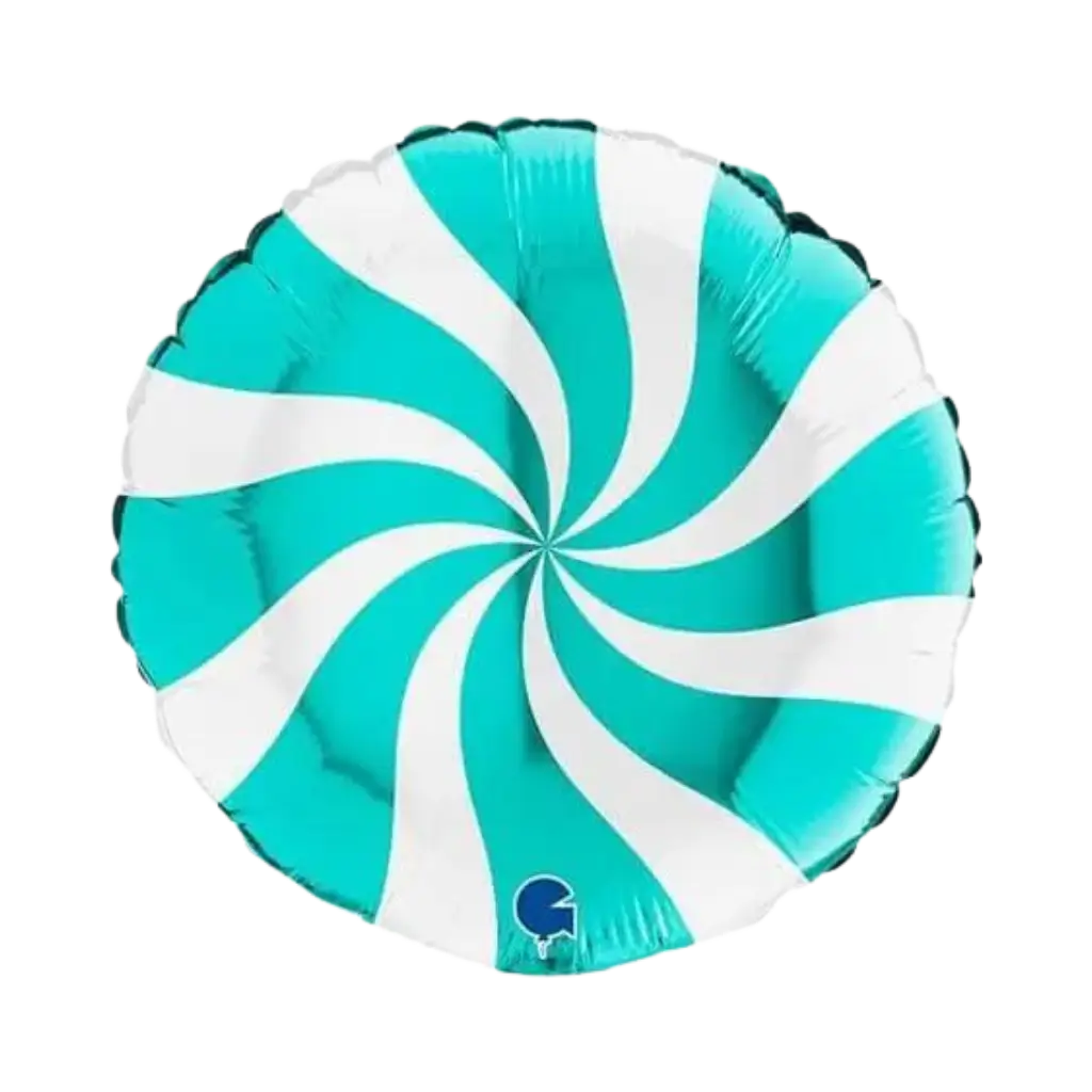 White and Turquoise Aluminium Pacifier Ball 46cm