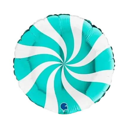 White and Turquoise Aluminium Pacifier Ball 46cm
