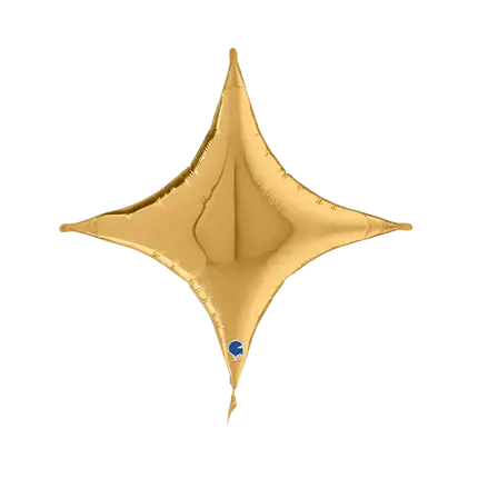 Metallic Balloon Cross Gold 76cm