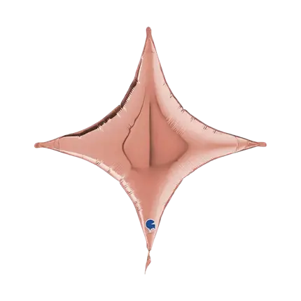 Metallic Balloon Pink Gold Cross 76cm