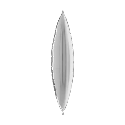 Metal Balloon Leaf Deco Silver 91cm