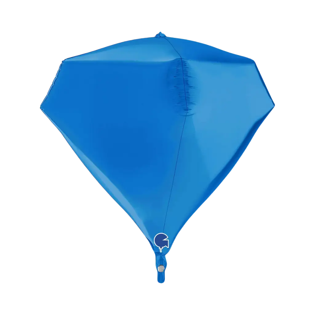 4D Blue Diamond Helium Balloon 45cm