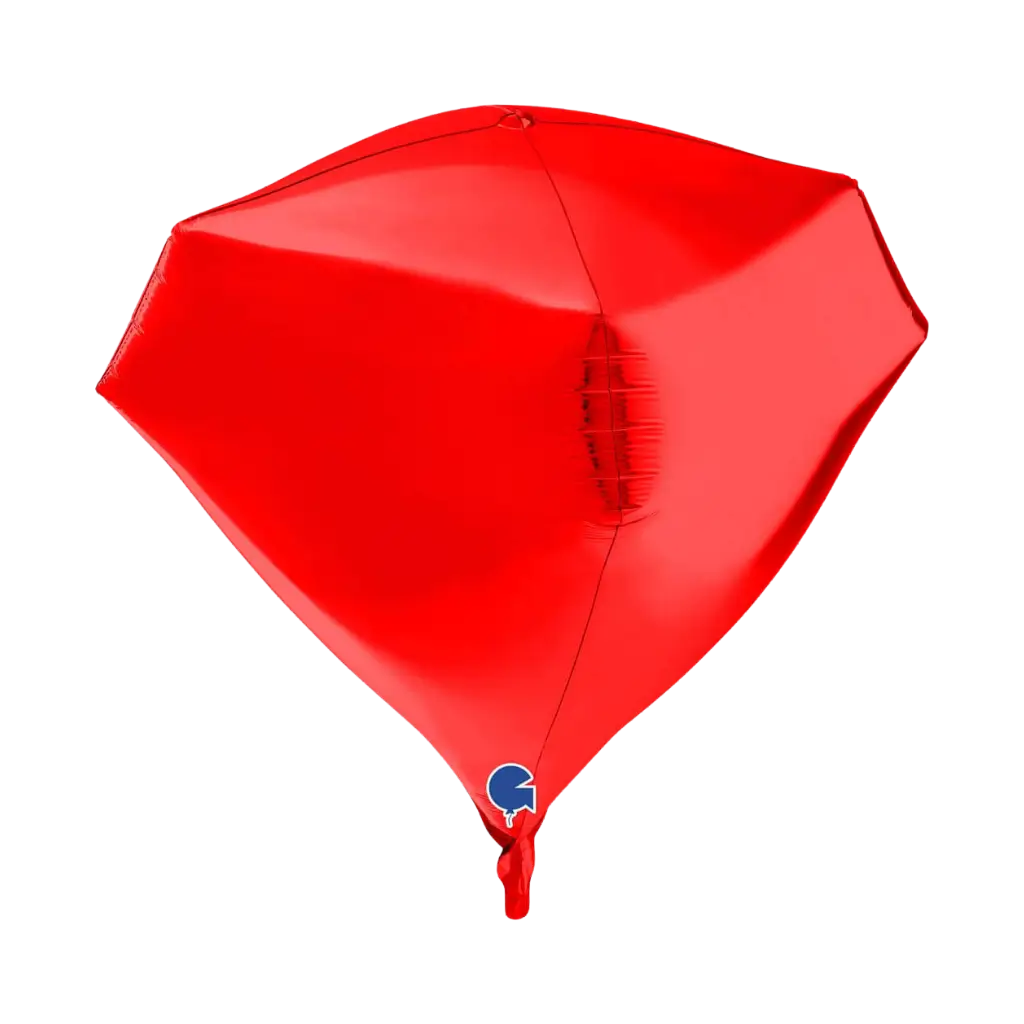 4D Red Diamond Helium Balloon 45cm