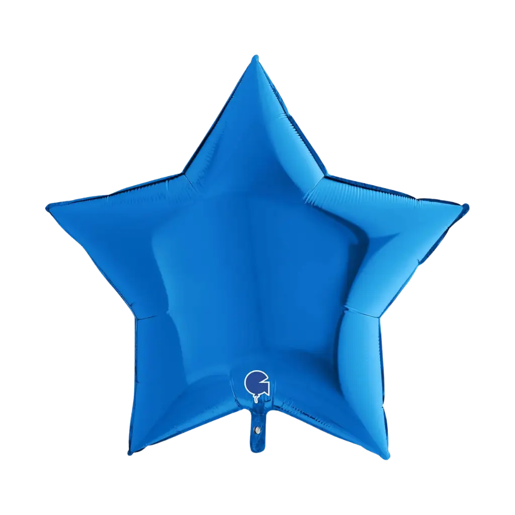 Blue Metal Star Ball 91cm