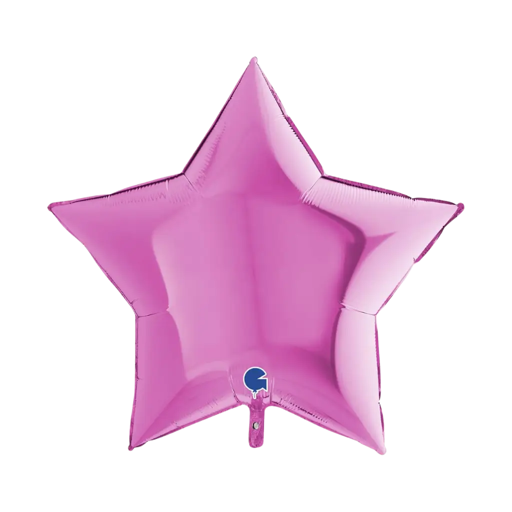 Pink Metal Star Balloon 91cm