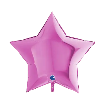 Pink Metal Star Balloon 91cm