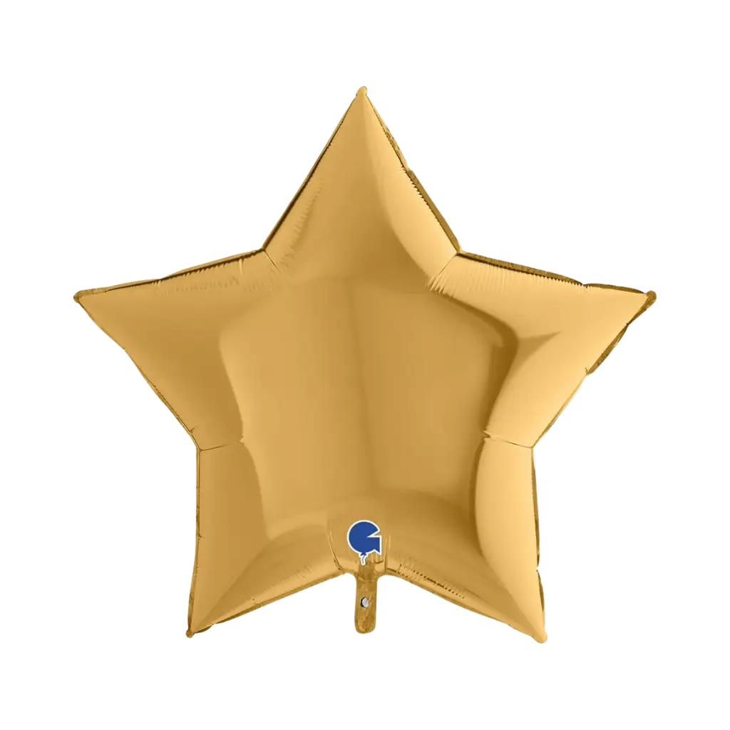 Gold Metallic Star Balloon 91cm