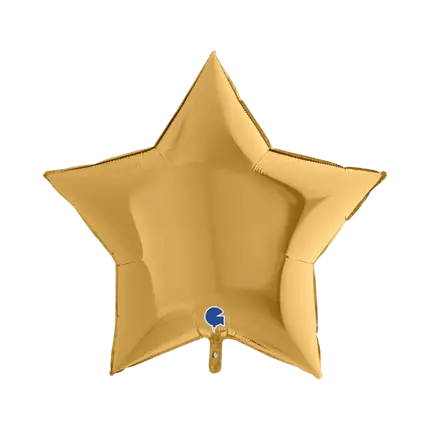 Gold Metallic Star Balloon 91cm