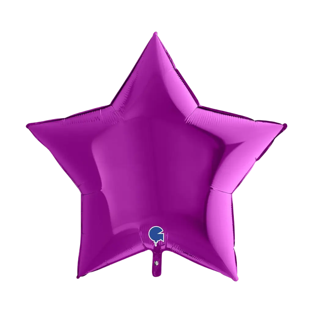 Purple Metal Star Balloon 91cm