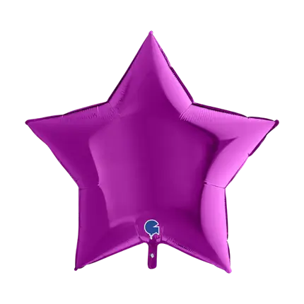 Purple Metal Star Balloon 91cm