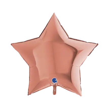 Rose Gold Metallic Star Balloon 91cm