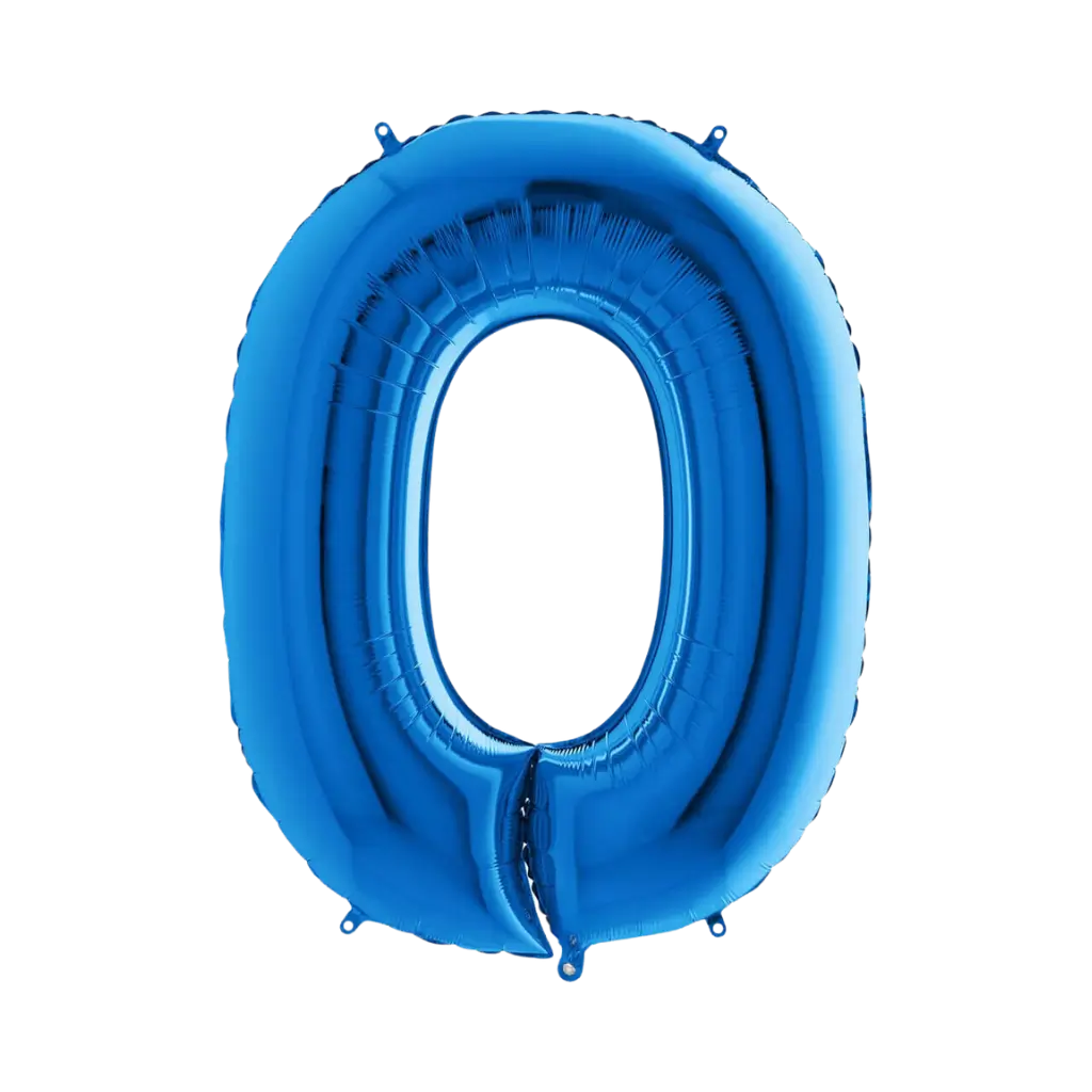 Birthday balloon number 0 Blue 102cm
