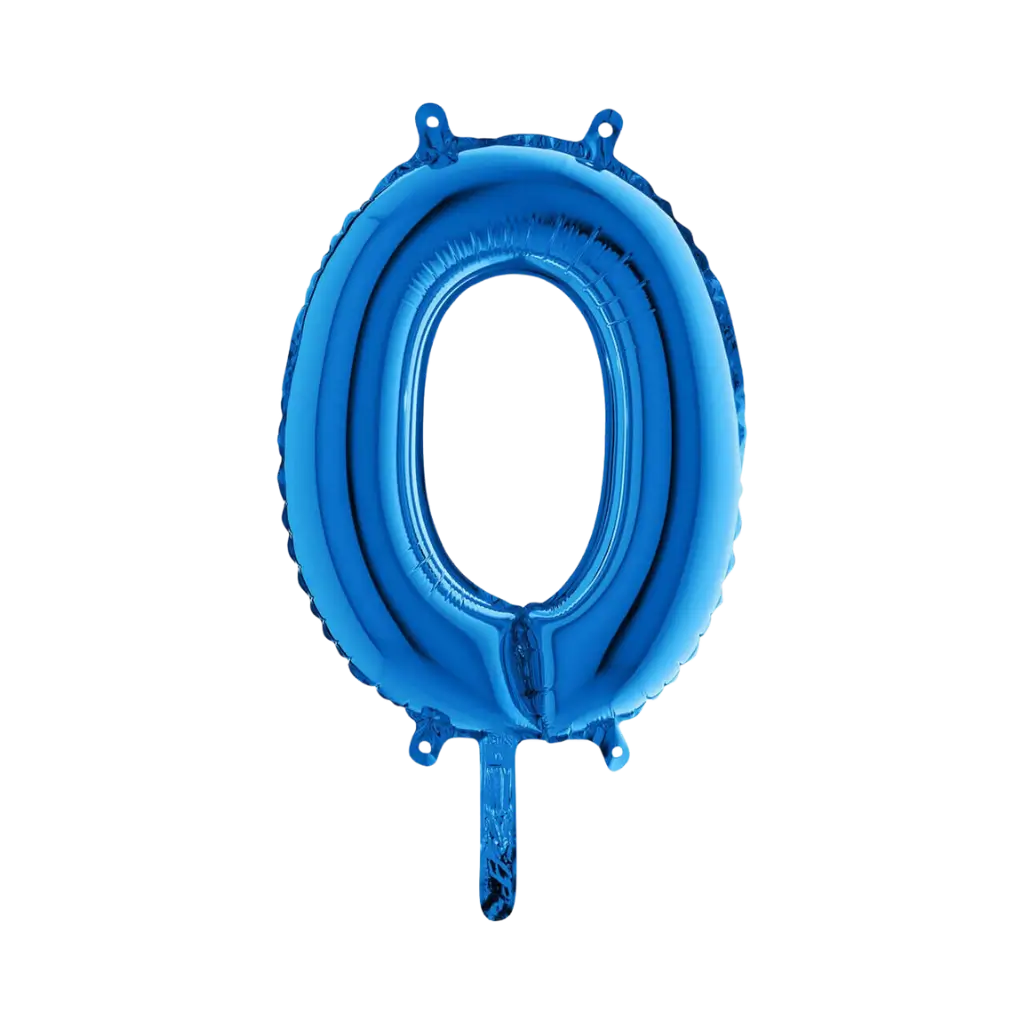 Birthday balloon number 0 Blue 36cm