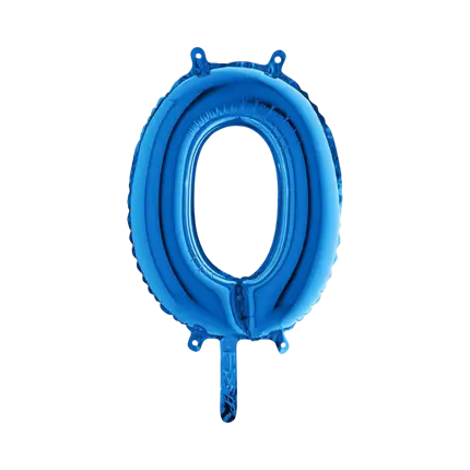 Birthday balloon number 0 Blue 36cm