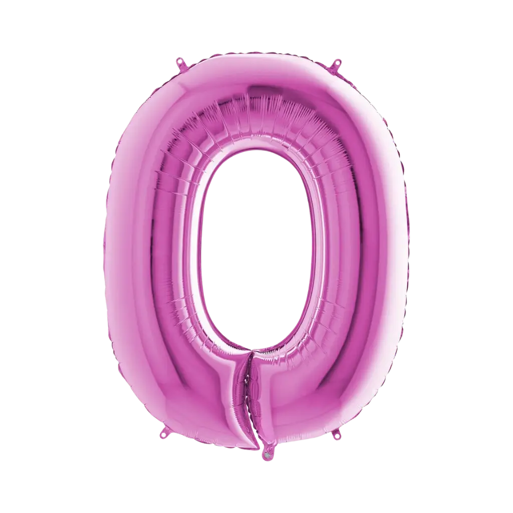 Birthday balloon number 0 Pink 102cm